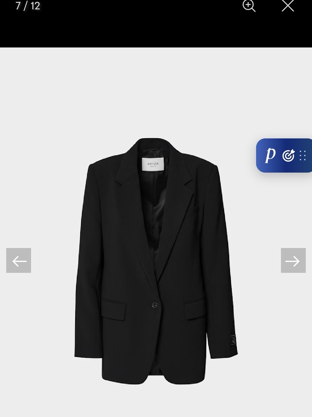 Aritzia Wilfred GENERATION BLAZER in Black size Small Creppette